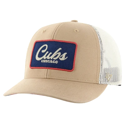 Men's '47 Khaki Chicago Cubs Glory Daze Trucker Adjustable Hat