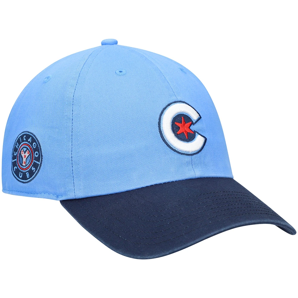 Casquette réglable '47 Chicago Cubs City Connect Clean Up bleu clair pour homme