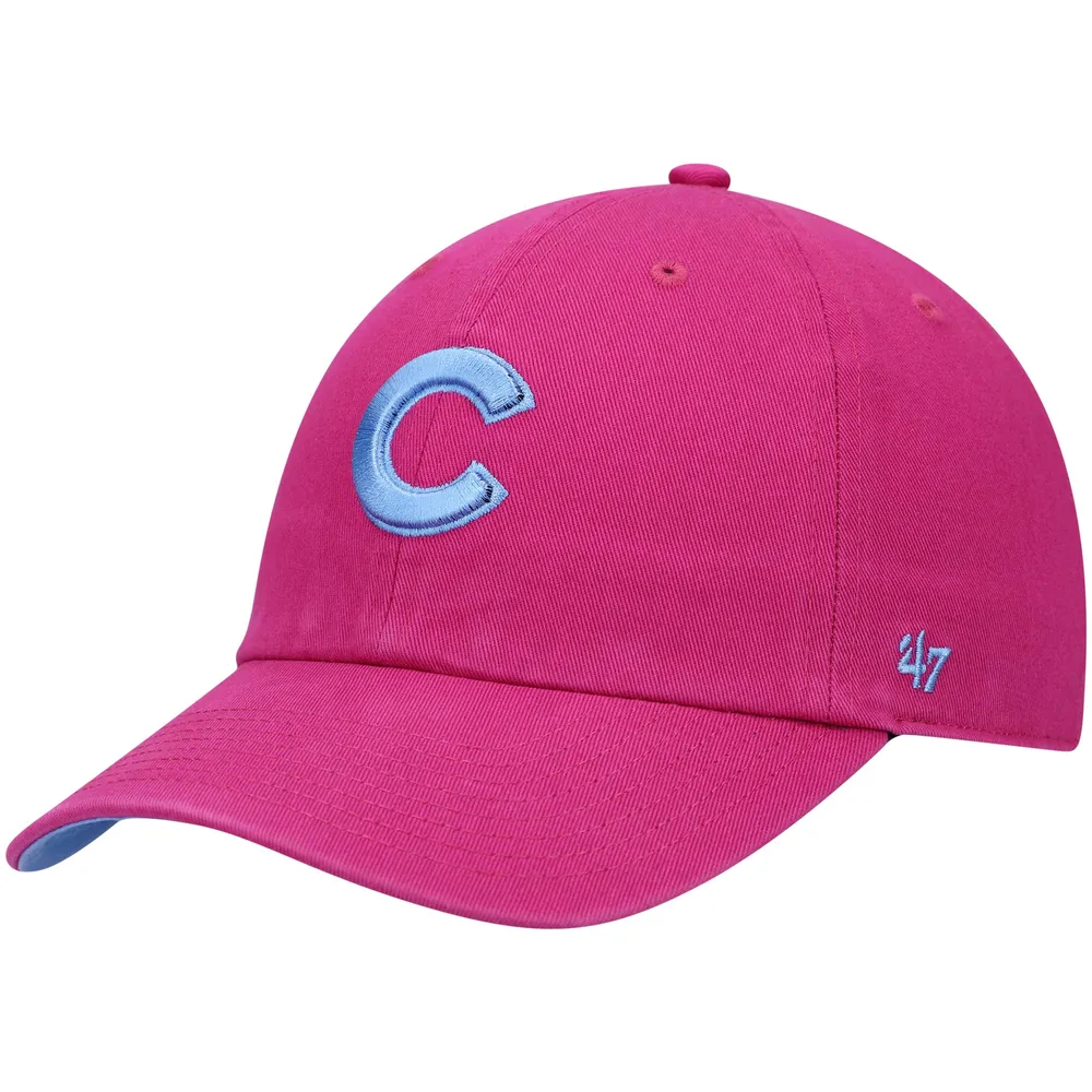 Men's '47 Light Blue Chicago Cubs Logo Cooperstown Collection Clean Up  Adjustable Hat