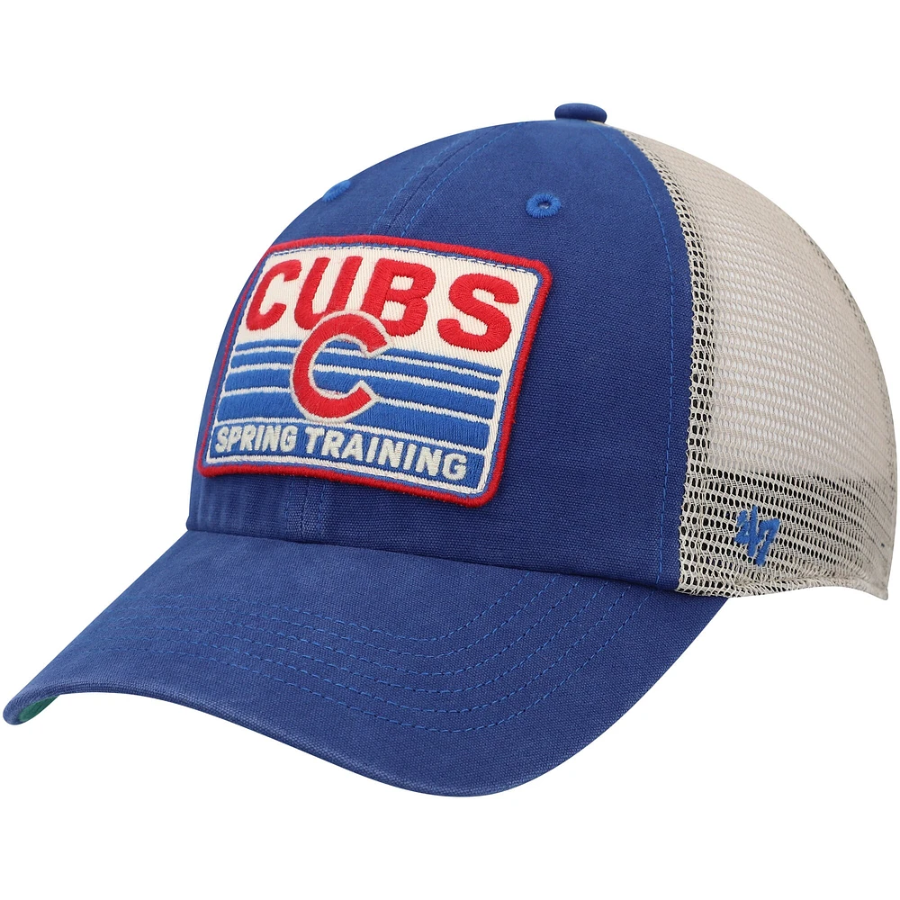 Casquette Snapback Chicago Cubs Four Stroke Clean Up '47 Royal/Tan pour homme