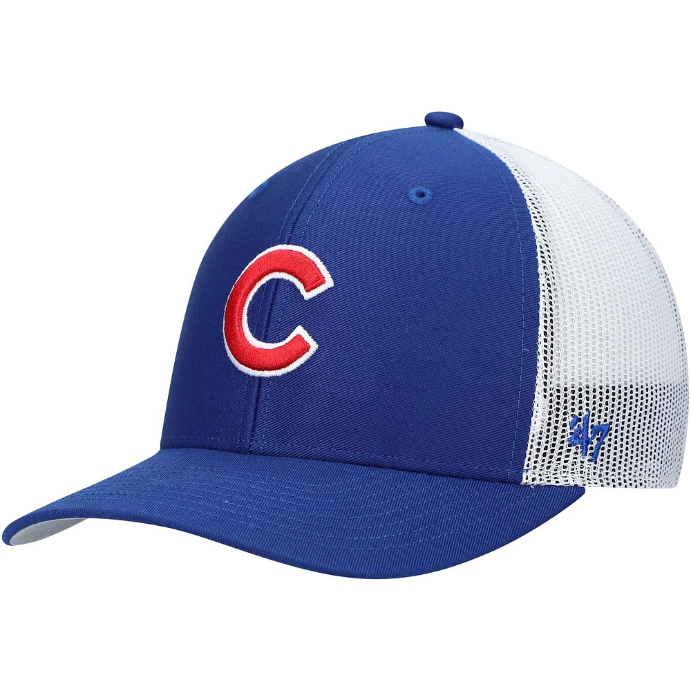 Men's '47 Royal/White Chicago Cubs Primary Logo Trucker Snapback Hat