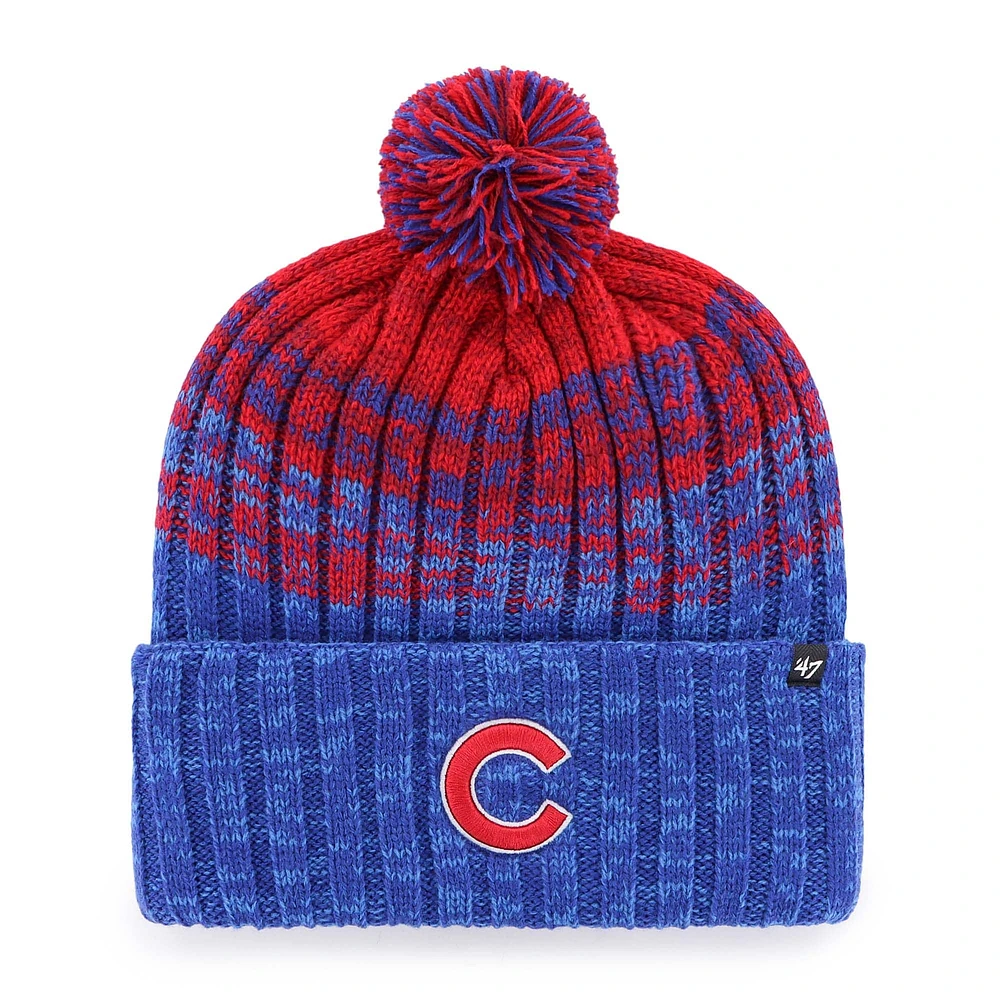 Men's '47  Royal Chicago Cubs Cascade Cuffed Knit Hat with Pom