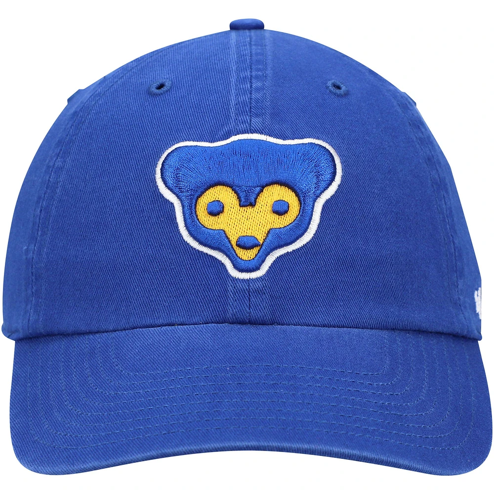 Men's '47 Royal Chicago Cubs Logo Cooperstown Collection Clean Up Adjustable Hat