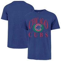 Men's '47 Royal Chicago Cubs Pitchout Franklin T-Shirt