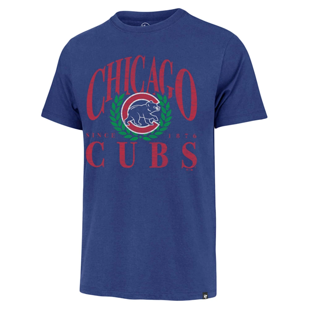 Men's '47 Royal Chicago Cubs Pitchout Franklin T-Shirt