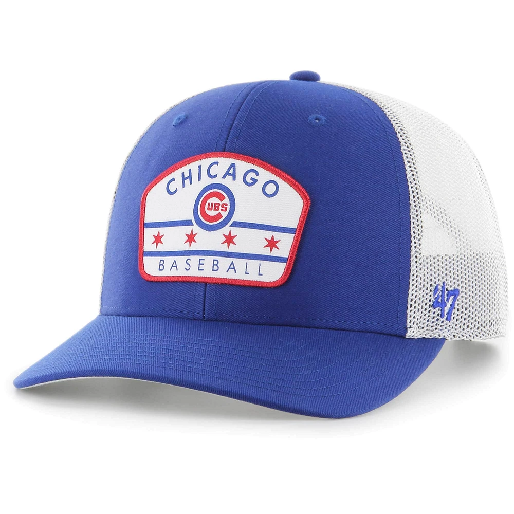 Casquette réglable de camionneur avec patch régional rétro '47 Royal Chicago Cubs pour hommes