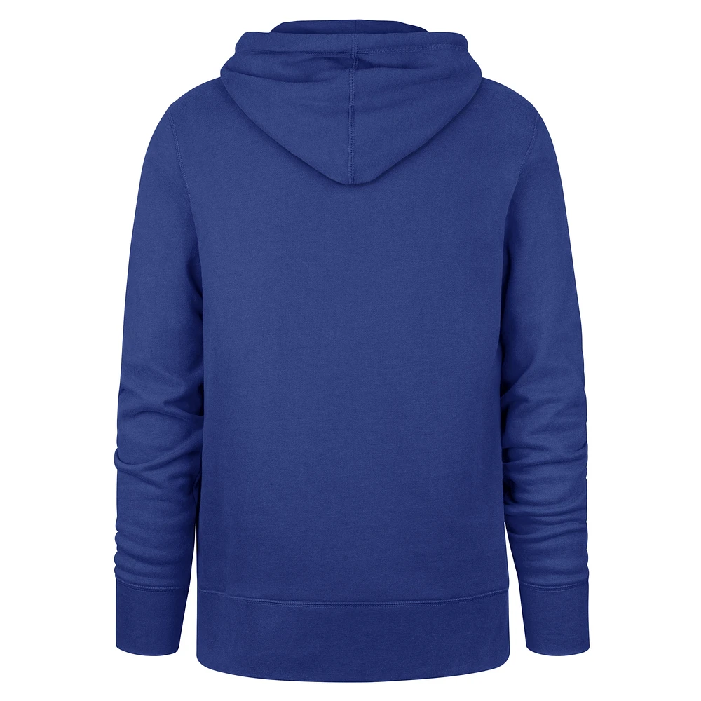 Men's '47  Royal Chicago Cubs Velocity Headline Pullover Hoodie