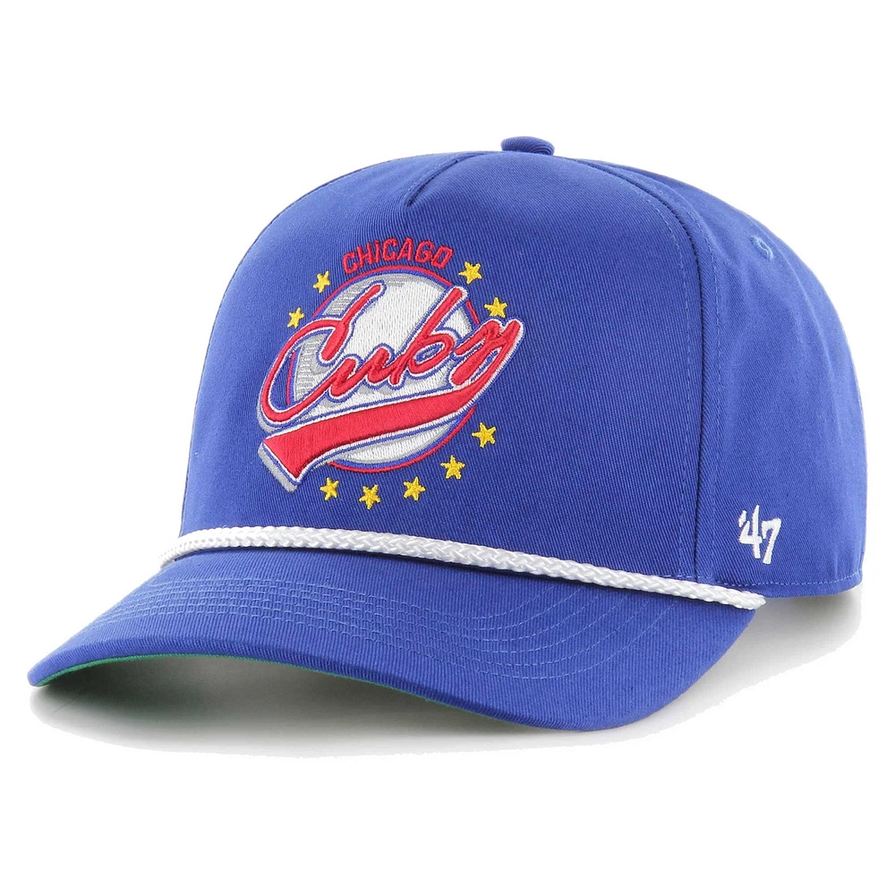 Casquette réglable Premier Hitch de la collection Wax Pack '47 Royal Chicago Cubs pour hommes