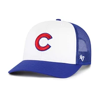 Men's '47 White/Royal Chicago Cubs Freshman Trucker Adjustable Hat