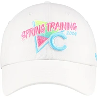 Men's '47 White Chicago Cubs 2024 Spring Training Vapor Wave Clean Up Adjustable Hat