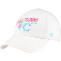 Men's '47 White Chicago Cubs 2024 Spring Training Vapor Wave Clean Up Adjustable Hat