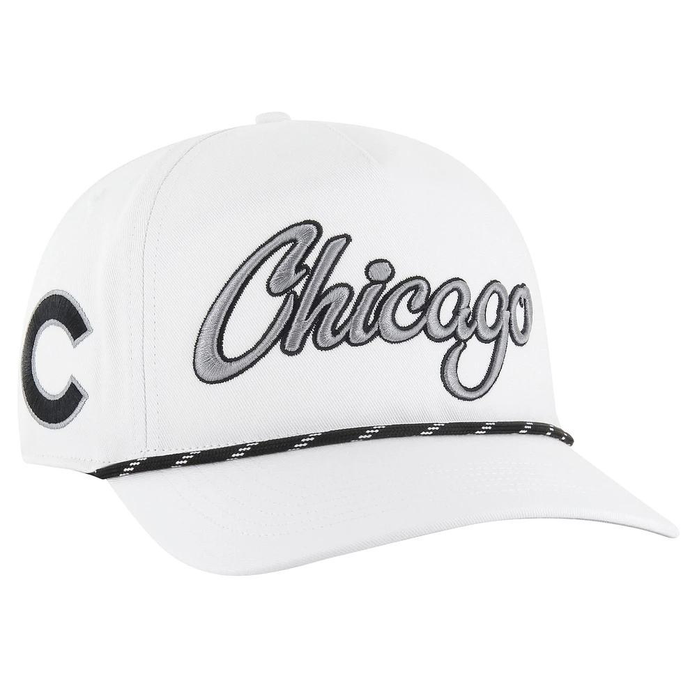 Casquette ajustable en corde à nœuds mouchetée blanche Chicago Cubs '47 pour homme