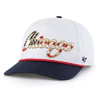 Casquette ajustable patriotique blanche Chicago Cubs '47 pour homme