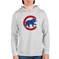 Sweat à capuche enfiler Absolute pour homme avec logo de l'équipe des Chicago Cubs en gris chiné Antigua