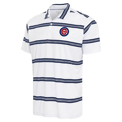 Polo Groove pour homme Antigua blanc/bleu marine des Chicago Cubs