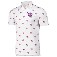 Men's Antigua White Chicago Cubs  Americana Polo