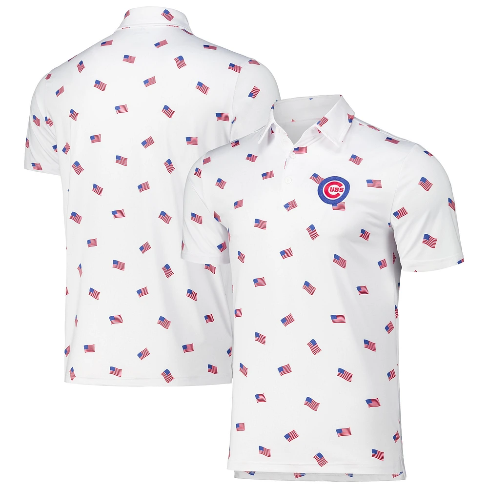 Polo Americana Antigua blanc des Chicago Cubs pour hommes