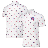 Men's Antigua White Chicago Cubs  Americana Polo