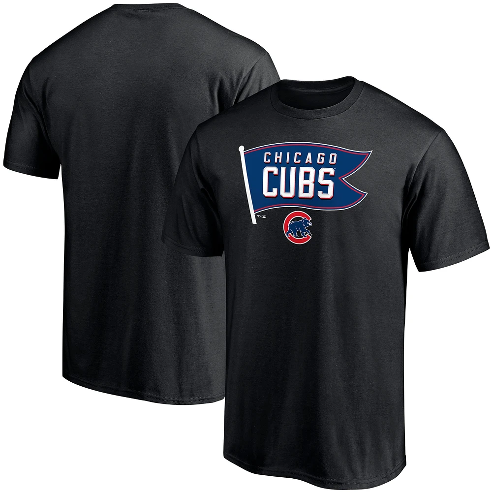 T-shirt noir pour homme avec logo de la ville natale des Chicago Cubs