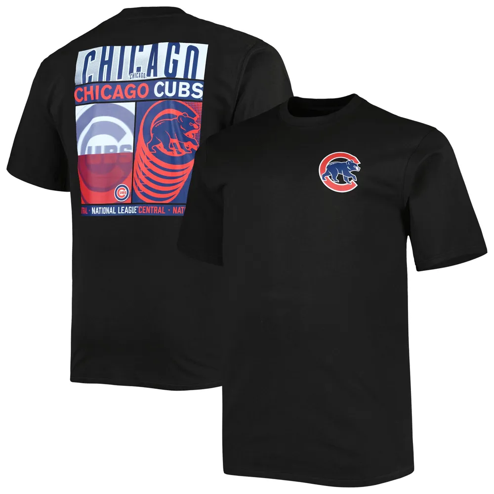 Men's Chicago Cubs Profile Black/Heather Gray Big & Tall T-Shirt