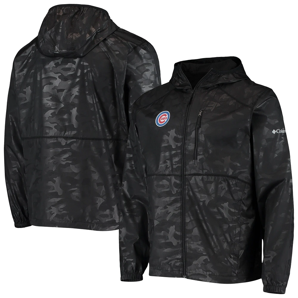 Veste coupe-vent à glissière pleine longueur Chicago Cubs Camo Flash Forward de Columbia pour homme