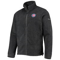 Men's Columbia Charcoal Chicago Cubs Full-Zip Flanker Jacket