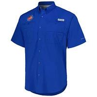 Men's Columbia Royal Chicago Cubs Tamiami Omni-Shade Button-Down Shirt