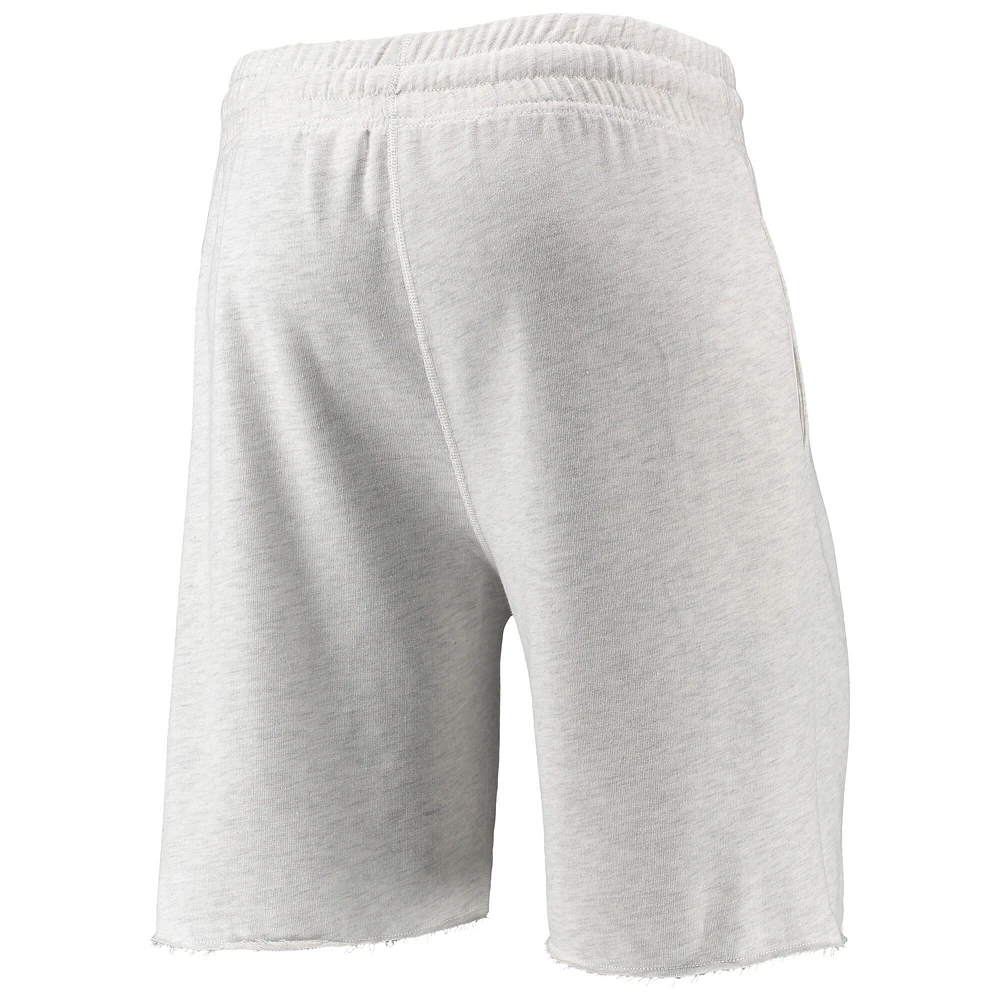 Men's Concepts Sport Oatmeal Chicago Cubs Mainstream Logo Terry Tri-Blend Shorts