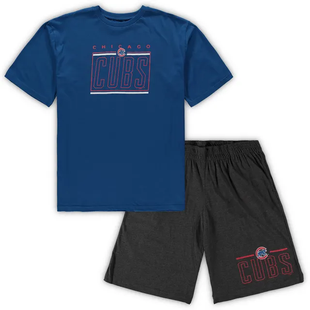 Chicago Cubs Concepts Sport Big & Tall Lodge T-Shirt & Pants Sleep Set -  Royal/Red