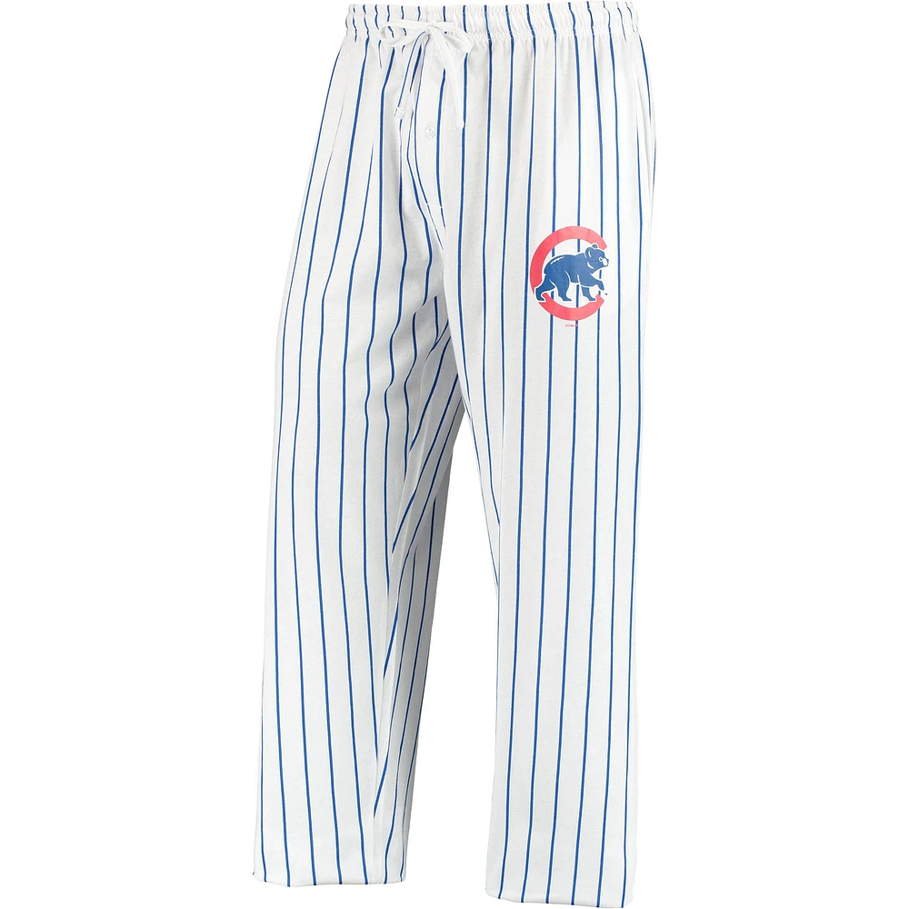 Pantalon de survêtement Vigor Chicago Cubs Sport Concepts pour hommes, blanc/royal