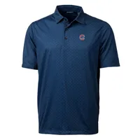 Chicago Cubs Cutter & Buck Advantage Tri-Blend Space Dye Mens Big and Tall Polo