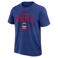 Collection Darius Rucker pour hommes par Fanatics Heather Royal Chicago Cubs Cooperstown T-shirt délavé