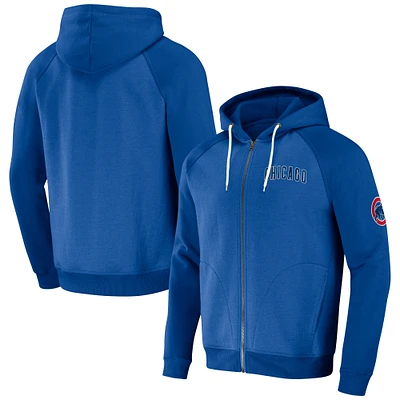 Collection Darius Rucker pour homme par Fanatics Royal Chicago Cubs Raglan Full-Zip Hoodie