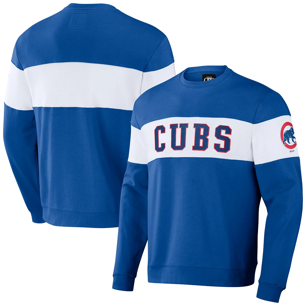 Collection Darius Rucker pour hommes par Fanatics Royal Chicago Cubs Sweat-shirt à rayures