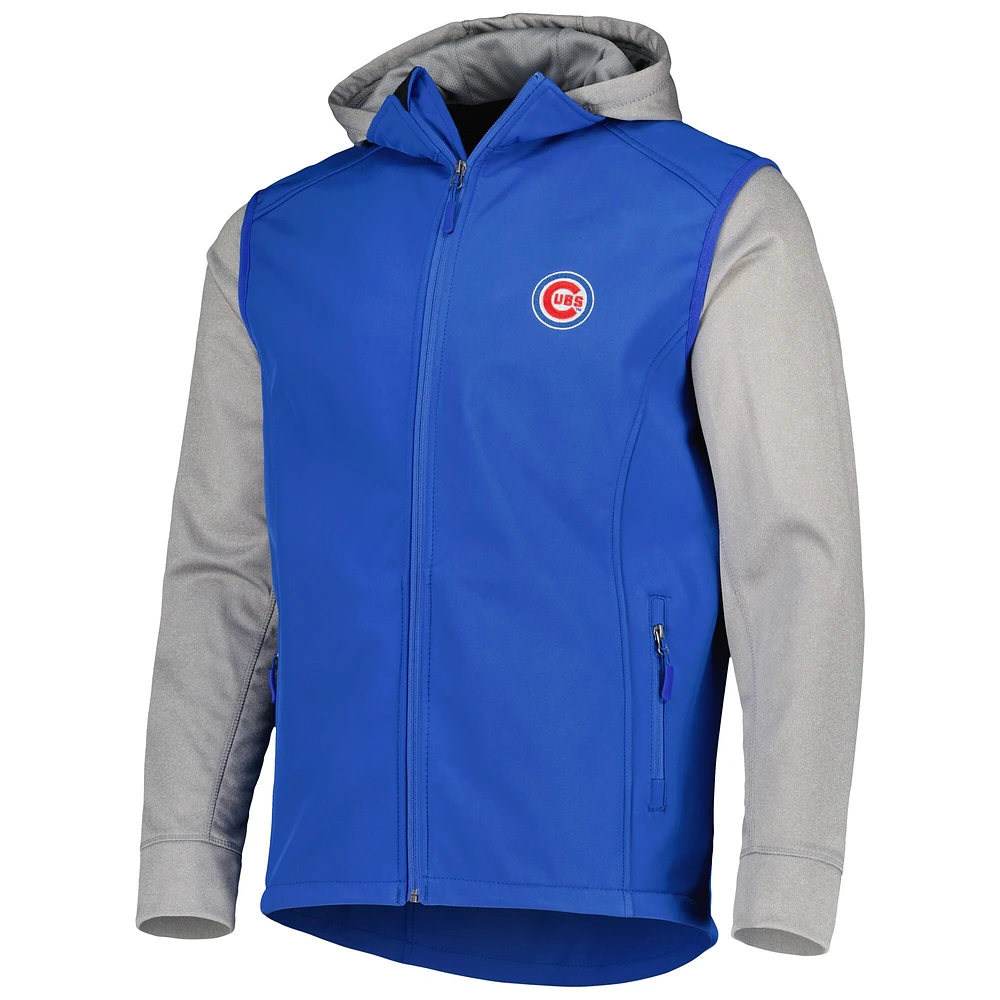 Veste entièrement zippée pour homme Dunbrooke Royal/Heather Grey Chicago Cubs Alpha