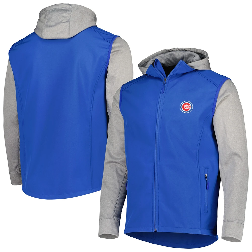 Veste entièrement zippée pour homme Dunbrooke Royal/Heather Grey Chicago Cubs Alpha