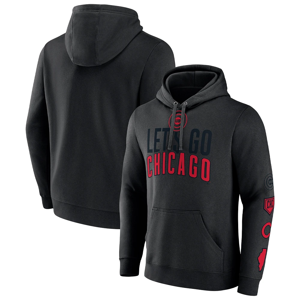 Men's Fanatics Black Chicago Cubs Bases Loaded Pullover Hoodie