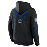 Men's Fanatics  Black Chicago Cubs Big City Legacy Fleece Pullover Hoodie