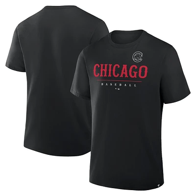 Men's Fanatics Black Chicago Cubs Color Pop Legacy Clubhouse T-Shirt