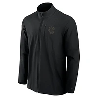 Men's Fanatics Black Chicago Cubs Front Office Woven Full-Zip Jacket