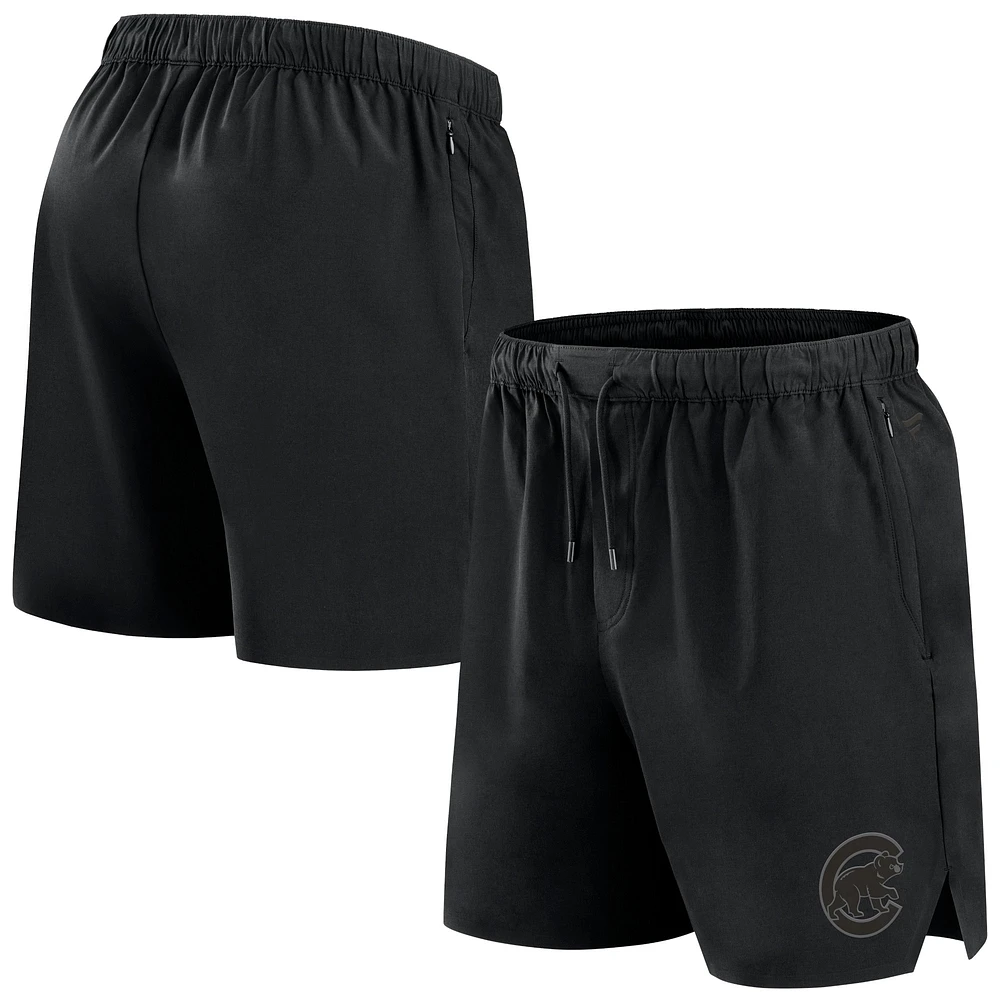 Men's Fanatics Black Chicago Cubs Front Office Woven Shorts