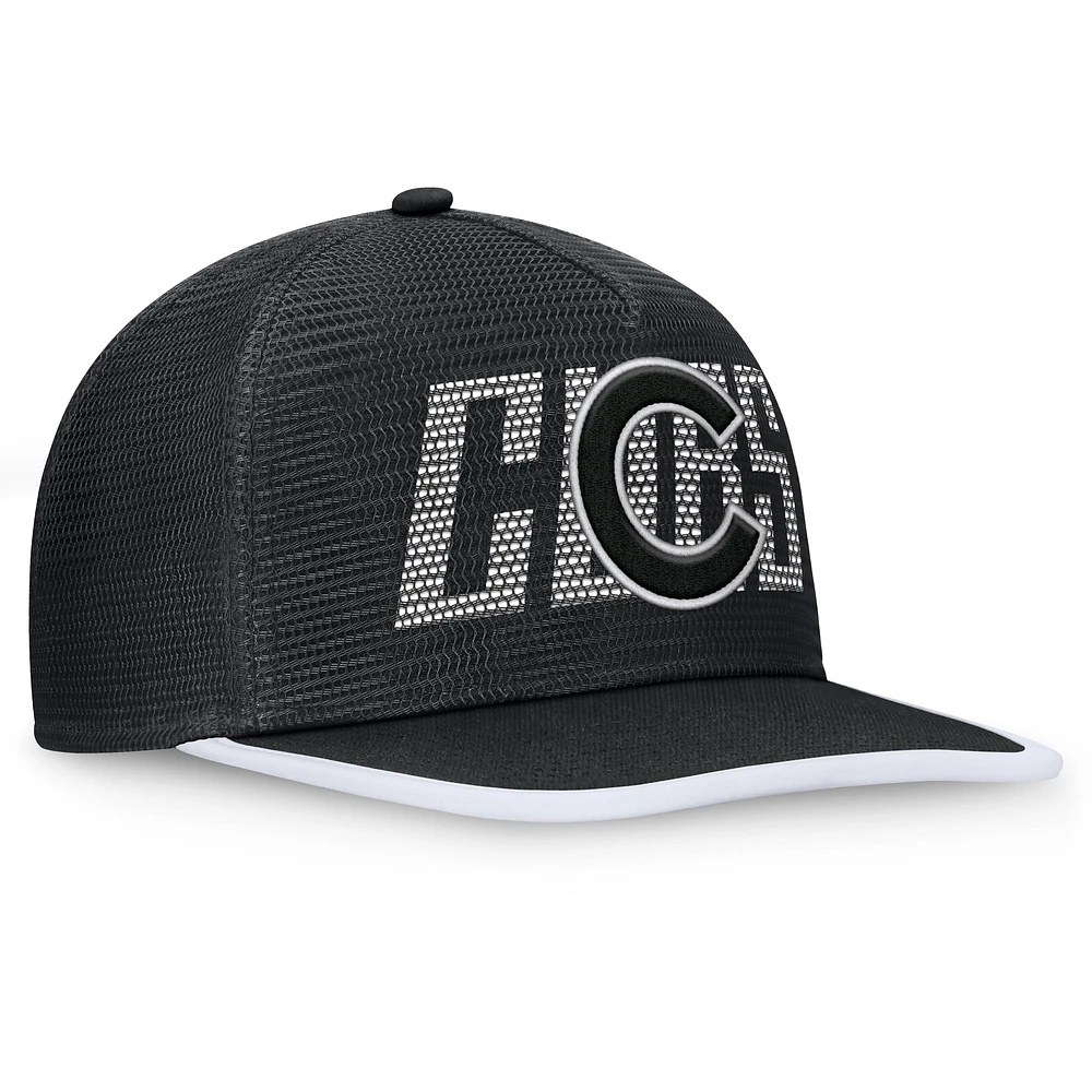 Men's Fanatics  Black Chicago Cubs Let's Glow Line Drive Snapback Hat