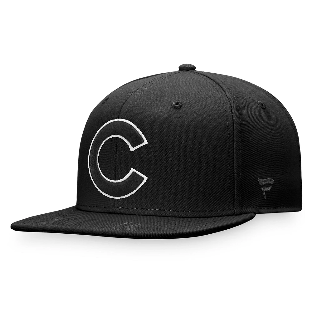 Men's Fanatics Black Chicago Cubs Snapback Hat