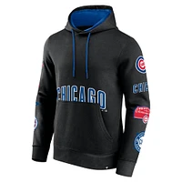 Sweat à capuche noir Fanatics pour hommes des Chicago Cubs Wild Winner