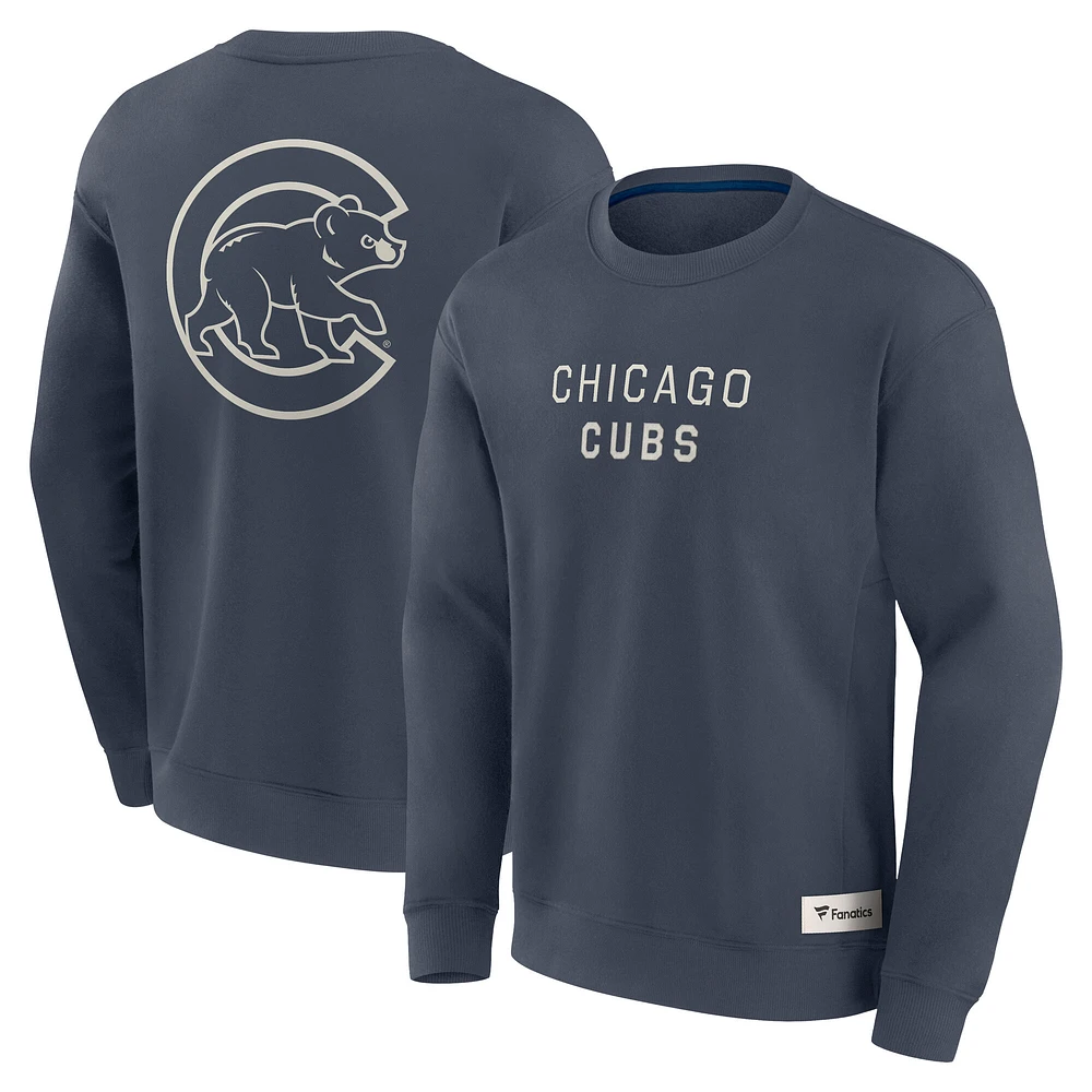 Men's Fanatics Blue Chicago Cubs Elements Future Ground Lettering Pullover Sweatshirt