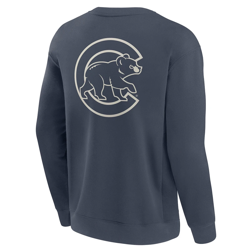 Men's Fanatics Blue Chicago Cubs Elements Future Ground Lettering Pullover Sweatshirt