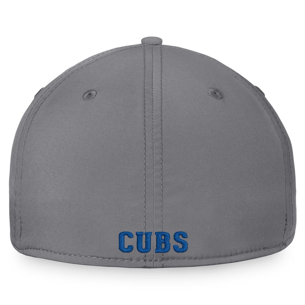 Men's Fanatics Branded Gray/White Chicago Cubs Cooperstown Collection Core  Trucker Snapback Hat