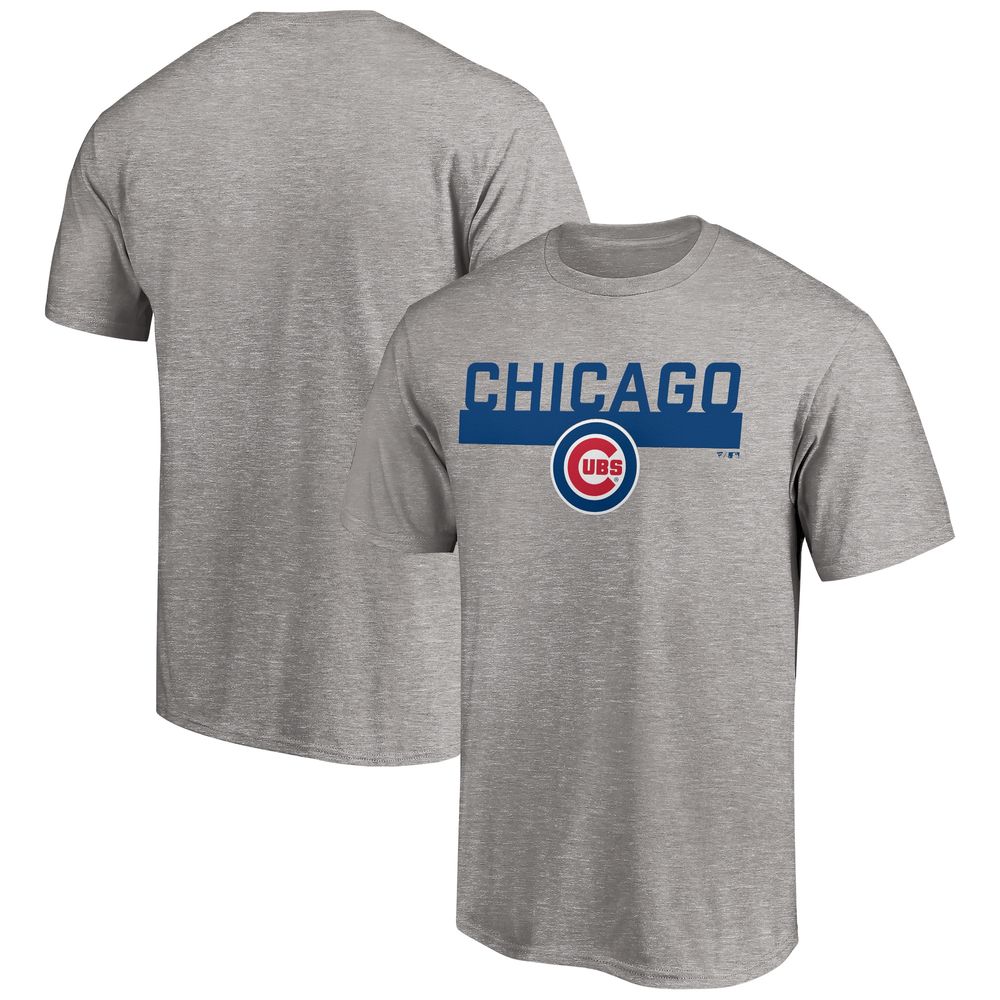Fanatics Branded Men's Fanatics Branded Heathered Gray Chicago Cubs Big &  Tall City Stripe Wordmark T-Shirt