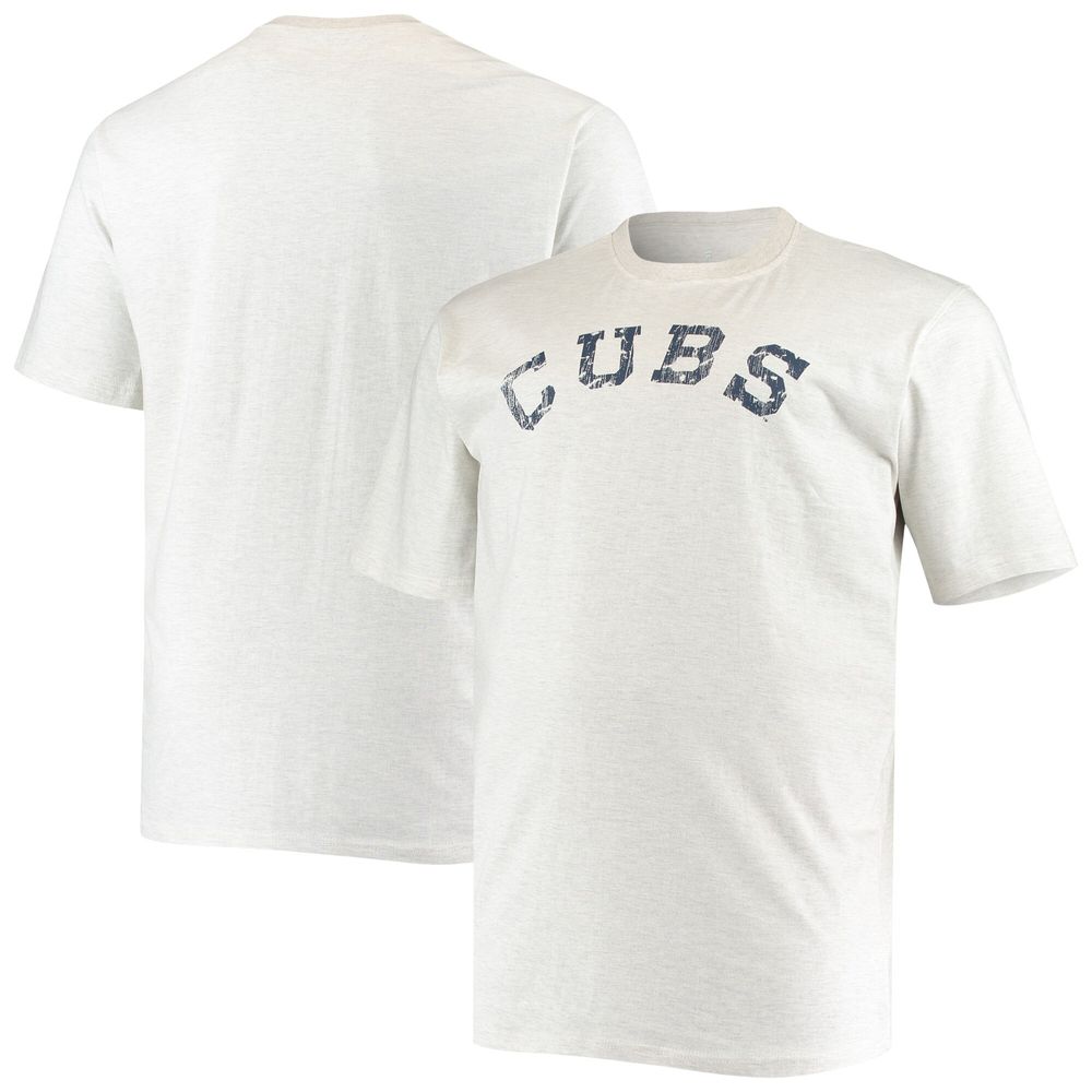 Fanatics Branded Men's Fanatics Branded Heathered Oatmeal Chicago Cubs Big  & Tall Cooperstown Collection Arch T-Shirt