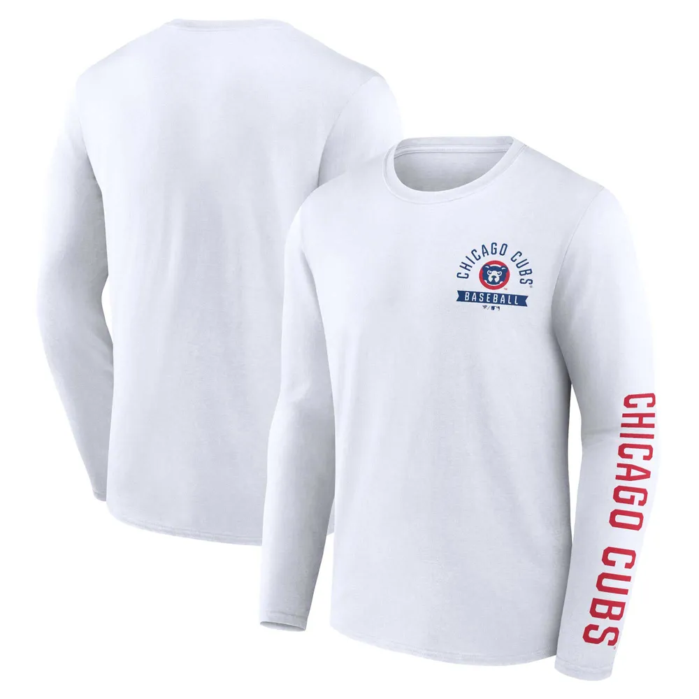 Lids Chicago Cubs Fanatics Branded Pressbox Long Sleeve T-Shirt - White